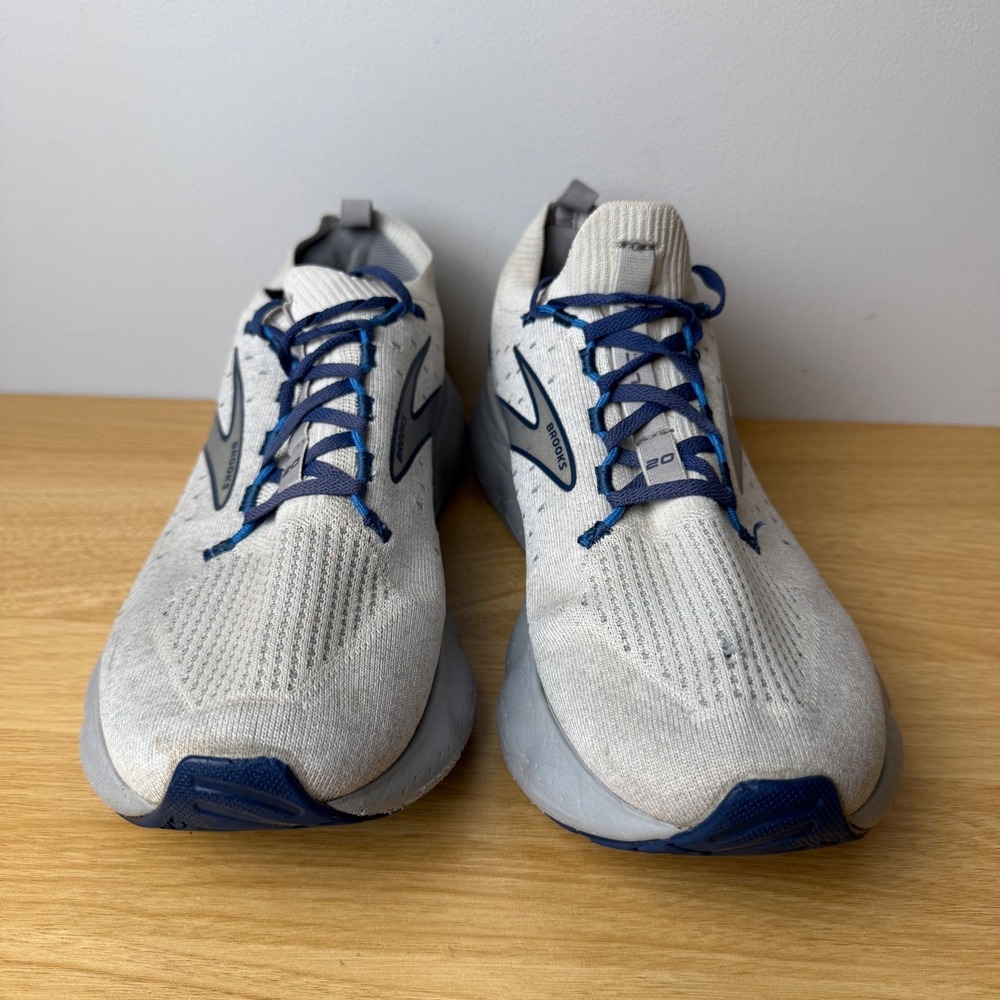 Brooks Glycerin StealthFit‎ 20 Mens Size 10.5 Grey Blue Running Gym Athleisure